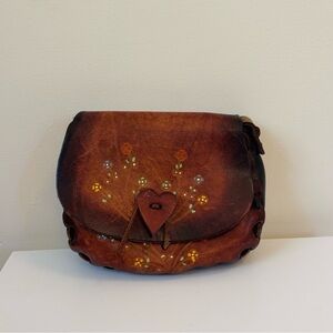 Vintage Brown Leather Satchel Bag